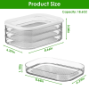 2Pcs Deli Meat Container With Lid for Fridge Stackable Bacon Container Clear Food Storage Box with Lid Meal Prep Container for Lunch Meat Salami Cold