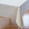 Turkish Ivory Tablecloth Polyester Table Linen Stain Resistant Wrinkle Free Non Iron Ivory Square 70x70 inch
