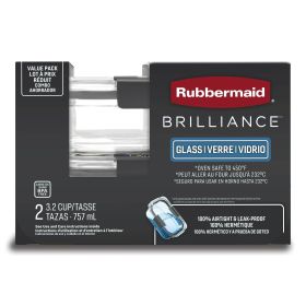 3.2 Cup Brilliance Glass Food Storage Containers, Set of 2
