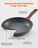 VEVOR Frying Pan Skillet, Aluminum Egg Fry Pans, 3 Piece Set (9.5, 11, 12 in), Nonsitck Heavy-Duty Skillets with Heat-Resistant Handle