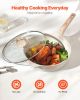 VEVOR 17 Piece Pots and Pans Set, Granite Nonstick Cookware Set, Induction Cookwares, Kitchen RV Cooking Sets with Frying, Sauce, Saute