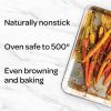 (3 pack) 13" x 10" Aluminum Quarter Sheet, Rectangular Cookie Baking Sheet Pan, Silve