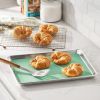 Aluminum Sheet Pan Set with Wire Rack Silicone Baking Mat, 3-Piece, 13"x18"
