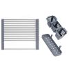 Expandable Roll Up Dish Drying Rack with 2 Removable Baskets   Multipurpose Kitchen Drainer Caddy Organizer Storage Shelf Holder Stainless Steel Over