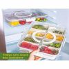 Divided Serving Tray with Lid and Handle, Snackle Box Container, Snack Organizer for Adults Fruit Tray, Veggie Tray, Candy Tray