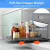 2-Tier Pull Out Under Sink Organizer Cabinet Organizer With Sliding Drawer Tray L-Shaped Slide Out Storage Shelves For Bathroom Kitchen Cabinet