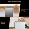 2Pcs Double Sided Cutting Board Stainless Steel PP Chopping Board Lightweight Kitchen Cutting Board Mesh Design With Grinding Zone Knife Sharpene