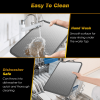 2Pcs Double Sided Cutting Board Stainless Steel PP Chopping Board Lightweight Kitchen Cutting Board Mesh Design With Grinding Zone Knife Sharpene