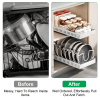 Pull Out Pots And Pans Organizer Under Cabinet With 8 Adjustable Dividers Rustproof Carbon Steel Sliding Pots Holder For Kitchen Cookware Bakeware Pot