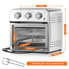 13QT Air Fryer Toaster Oven, Healthy Oil-Free Cooking, Multifunctional Convection Contertop Oven, Adjustable Time, Temp Control, Stainless Steel