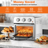 13QT Air Fryer Toaster Oven, Healthy Oil-Free Cooking, Multifunctional Convection Contertop Oven, Adjustable Time, Temp Control, Stainless Steel