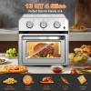 13QT Air Fryer Toaster Oven, Healthy Oil-Free Cooking, Multifunctional Convection Contertop Oven, Adjustable Time, Temp Control, Stainless Steel