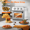 13QT Air Fryer Toaster Oven, Healthy Oil-Free Cooking, Multifunctional Convection Contertop Oven, Adjustable Time, Temp Control, Stainless Steel