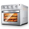 27.5QT 6-in-1 Air Fryer Toaster Oven, 6-Slice, Countertop Convection Oven, Air Frying, Baking, Roasting, Broiling & Grilling, 1600W, Sliver