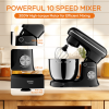 6QT Electric Stand Mixer, 10 Speed, Tilt-Head, Dough Mixer With Dishwasher Safe Stainless Steel Bowl, Flat Beater, Whisk For Baking, For Family K