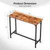 43-Inch Bar Table (Brown) - 209 Lbs Capacity Pub Height Table With Durable MDF Top & Metal Frame, Ideal For Kitchen/Bar Counter