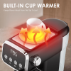20 BAR Slim Espresso Machine With Milk Frother, Cup Warmer, 43 OZ Detachable Tank, For Espresso, Americano, Latte, Space-Saving, Screen Button, Black