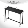 43-Inch Bar Table (Black) - 209 Lbs Capacity Pub Height Table With Durable MDF Top & Metal Frame, Ideal For Kitchen/Bar Counter