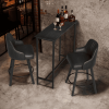 43-Inch Bar Table (Black) - 209 Lbs Capacity Pub Height Table With Durable MDF Top & Metal Frame, Ideal For Kitchen/Bar Counter