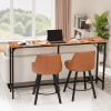71-Inch Bar Table (Brown) - 209 Lbs Capacity Pub Height Table With Durable MDF Top & Metal Frame, Ideal For Kitchen/Bar Counter