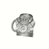 V6/V8 Engine Design Mug - Heavy-Duty Metal Construction, Double-Wall Insulated Cup With Non-Slip Grip - Vintage Automotive Beer Cup, Coffee Mug