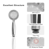 LED Shower Head Handheld Color-Changing Automatically Hydropower Without Batteries