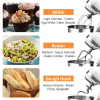 Geek Chef 4.8QT Electric Stand Mixer, 12 Speeds Tilt-head With Dough Hook, Whisk, Beater, Bowl, Rotary Knob, Home Kitchen Use, White