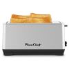 4-Slice Toaster, Extra Wide Long Slot Toaster, 6 Settings, Bagel, Defrost, Reheat, Removable Crumb Tray, Upgraded Stainless Steel, Silver, Amazon