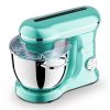 6QT & 5QT Dual Bowls Stand Mixer, 10 Speed Tilt-Head, Electronic Timer, Dough Mixer, Dishwasher Safe Stainless Steel Bowls, Dough Hook, Flat Beat