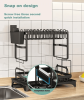Multifunctional Dish Rack, Rustproof Kitchen Dish Drying Rack With Drainboard, Space-Saving 2-Tier Dish Drying Rack With A Large Capacity For Kit