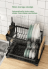 Multifunctional Dish Rack, Rustproof Kitchen Dish Drying Rack With Drainboard, Space-Saving 2-Tier Dish Drying Rack With A Large Capacity For Kit