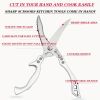 1/2 Set German Industrial Heavy-duty Stainless Steel Kitchen Automatic Rebound Scissors - Detachable Multifunctional Poultry Scissors For Chicken