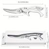"Professional Butcher Scissors - Heavy-Duty German Steel Design with Detachable Blades for Easy Cleaning"