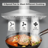 Range Hood 30 Inch, Wall Mount Range Hood Ducted/Ductless, Kitchen Hood In Stainless Steel, Vent Hood With Baffle Filters, 3 Speed Fan
