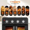 PlumChef 29.5 Quart Extra Large 6 Slices Air Fryer Convection Toaster Oven, French Door, 1700W, Multifunction Oven For Air Fryer, Toast and