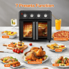 PlumChef 29.5 Quart Extra Large 6 Slices Air Fryer Convection Toaster Oven, French Door, 1700W, Multifunction Oven For Air Fryer, Toast and