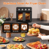 PlumChef 29.5 Quart Extra Large 6 Slices Air Fryer Convection Toaster Oven, French Door, 1700W, Multifunction Oven For Air Fryer, Toast and