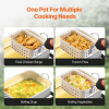 18 Qt Fish And Wing Fryer Aluminum Outdoor Propane Deep Fryer Kit With 2 Baskets