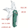 2pcs Utility Knife Set: Retractable Cutter (5 Blades) Folding Utility Knife PTR Plastic Handle Safety Lock Built-in Blade Storage (3 Blades) SK5