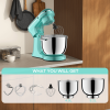 6QT & 5QT Dual Bowls Stand Mixer, 10 Speed Tilt-Head, Electronic Timer, Dough Mixer, Dishwasher Safe Stainless Steel Bowls, Dough Hook, Flat Beat