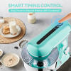 6QT & 5QT Dual Bowls Stand Mixer, 10 Speed Tilt-Head, Electronic Timer, Dough Mixer, Dishwasher Safe Stainless Steel Bowls, Dough Hook, Flat Beat