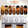 29.5 QT Air Fryer Convection Toaster Oven, French Door, 6 Slices, 1700W, Multifunction Oven, Air Fryer, Toast, Grill, Defrost, Bake, Time And Tem