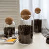 1 SET Storage Ball Jar, Glass Tea Jar, Minimalist Cork Jar, Sealed Candy Jar, Storage Jar, Coffee Jar, Dry Food Storage Jar Container Set