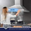 Wall Mount Range Hood 30 Inch, 700 CFM Kitchen Hood Stainless Steel Stove Vent Hood With Gesture Sensing & Touch Control, Ducted/Ductless