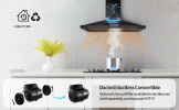 Range Hood 36 Inch Black Wall Mount Range Hood In Black Stainless Steel Kitchen Vent Hood