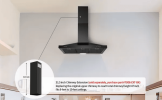 Range Hood 36 Inch Black Wall Mount Range Hood In Black Stainless Steel Kitchen Vent Hood