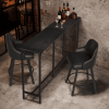 71-Inch Bar Table (Black) - 209 Lbs Capacity Pub Height Table With Durable MDF Top & Metal Frame, Ideal For Kitchen/Bar Counter