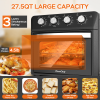 27.5QT 6-in-1 Air Fryer Toaster Oven, Dropdown-Door, 6-Slice, Countertop Convection Oven, Air Frying, Baking, Roasting, Broiling, Grilling, 1600W