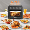 27.5QT 6-in-1 Air Fryer Toaster Oven, Dropdown-Door, 6-Slice, Countertop Convection Oven, Air Frying, Baking, Roasting, Broiling, Grilling, 1600W