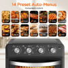 27.5QT 6-in-1 Air Fryer Toaster Oven, Dropdown-Door, 6-Slice, Countertop Convection Oven, Air Frying, Baking, Roasting, Broiling, Grilling, 1600W